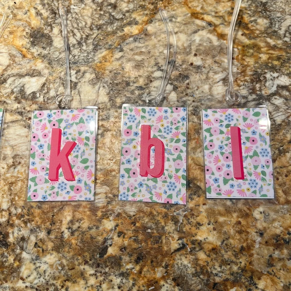 Pink Floral Letter L Wall Decor
